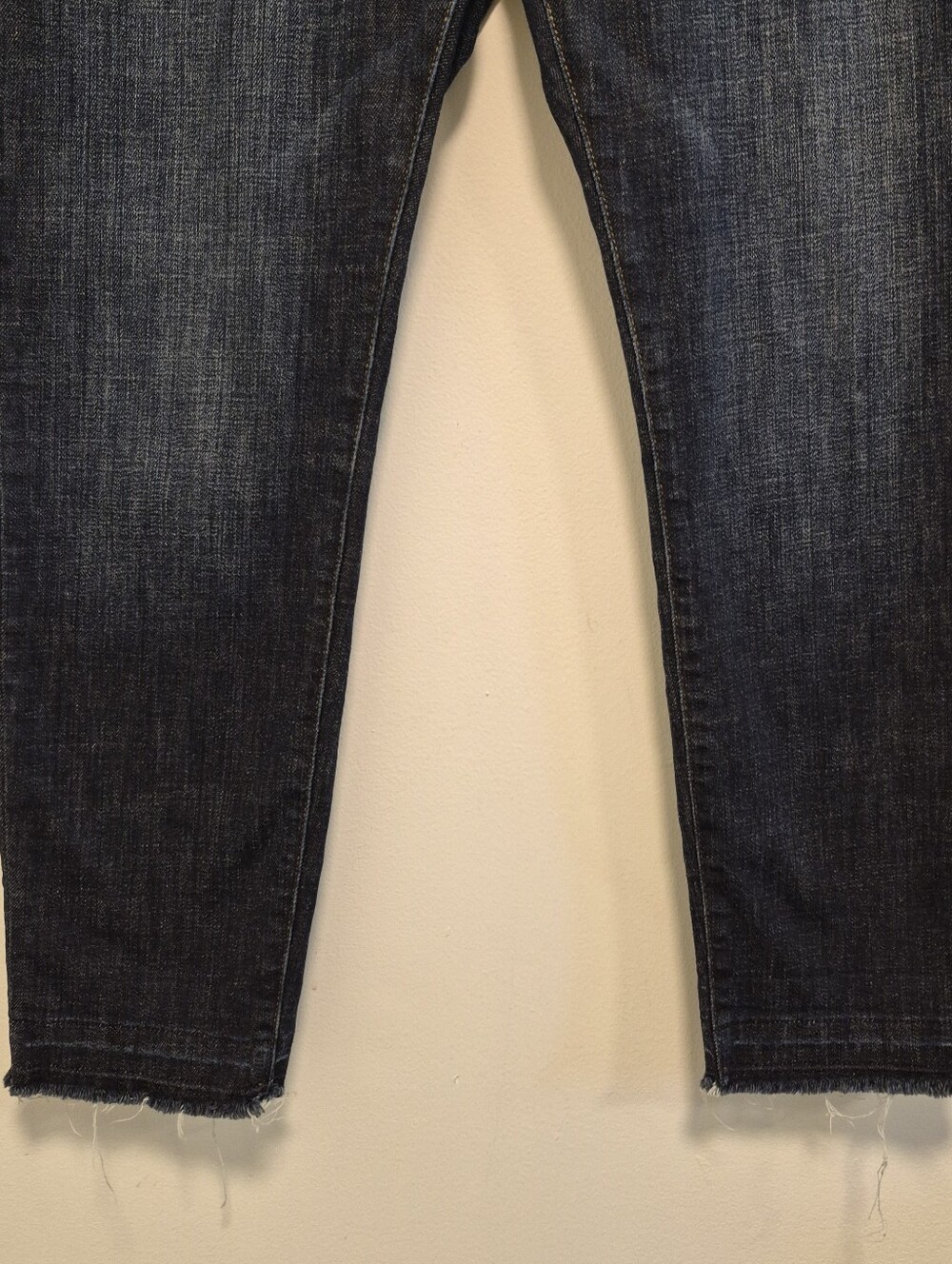 Frame Le Garcon Crop Jeans Released Hem Covant Dark Blue Straight Ankle Sz 28 - Picture 7 of 14